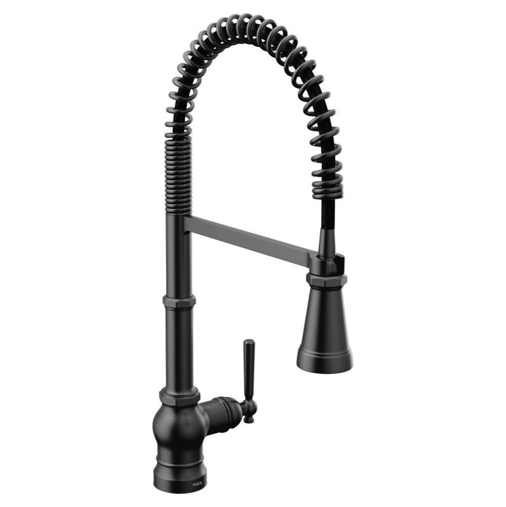 Paterson One Handle Pre-Rinse Spring Pulldown Kitchen Faucet with Power Boost, Matte Black