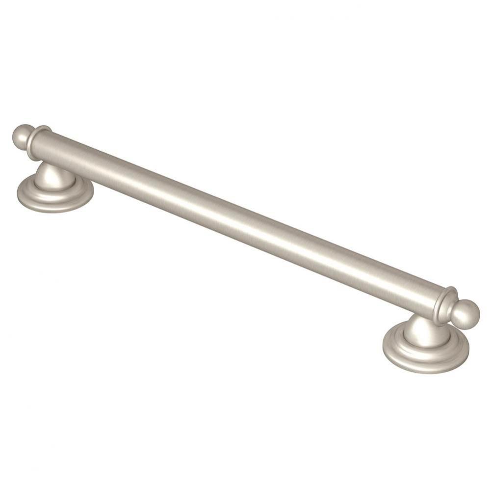 Brushed Nickel 12'' Designer Grab Bar