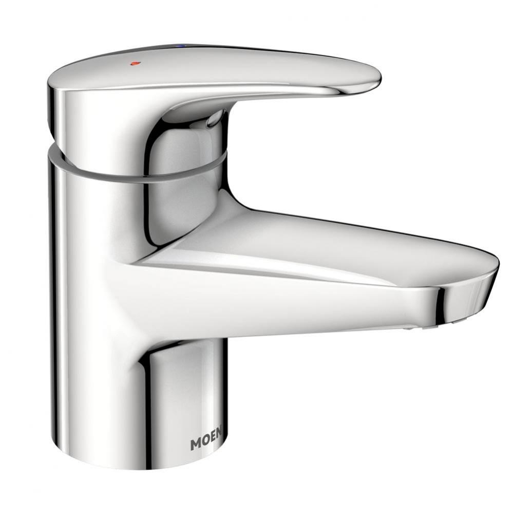 Chrome one-handle lavatory faucet