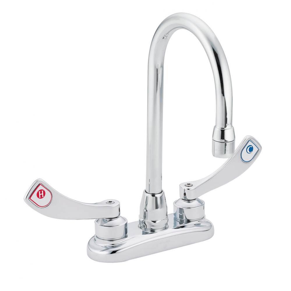 Chrome two-handle pantry faucet