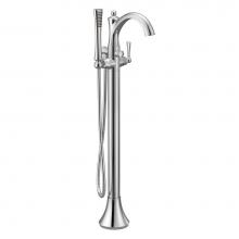 Moen 655 - Wynford One-Handle Freestanding Floor Mount Tub Filler with Handshower, Includes Interchangeable H