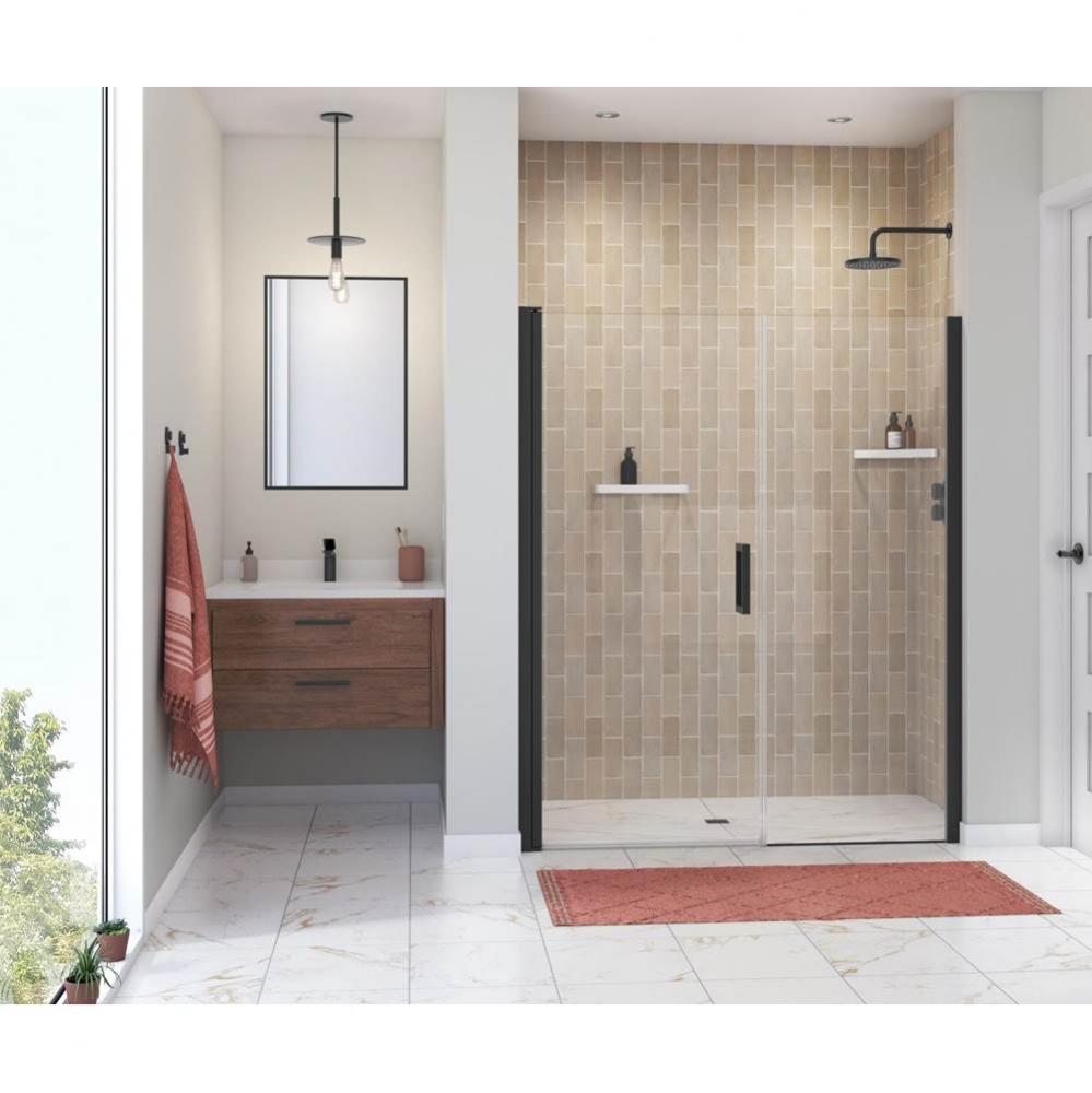 Manhattan 57-59 x 68 in. 6 mm Pivot Shower Door for Alcove Installation with Clear glass & Squ