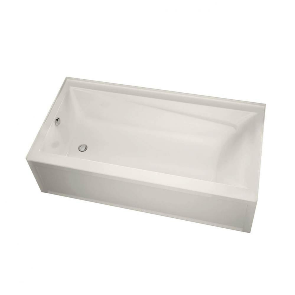 Exhibit 6036 IFS AFR Acrylic Alcove Left-Hand Drain Whirlpool Bathtub in Biscuit