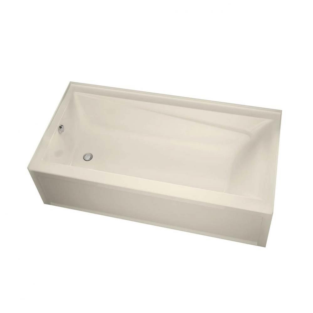 Exhibit 6036 IFS AFR Acrylic Alcove Right-Hand Drain Whirlpool Bathtub in Bone