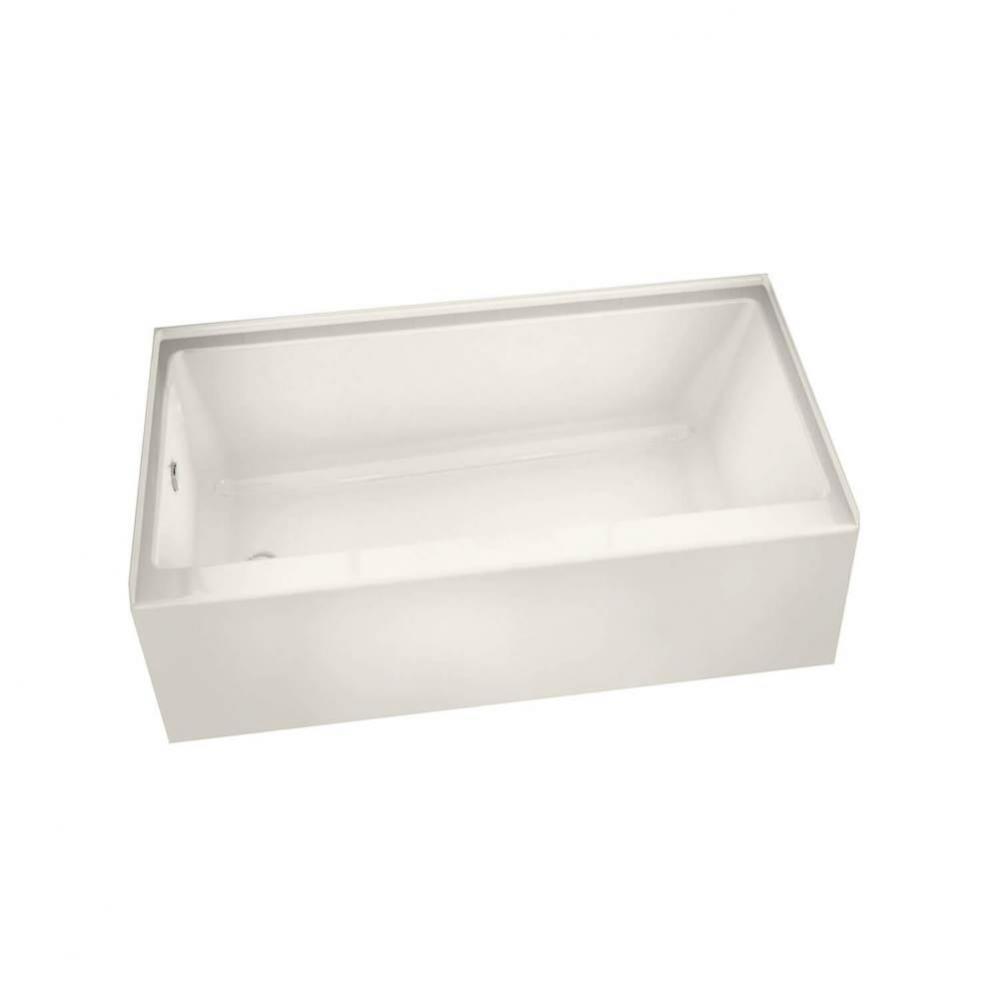 Rubix 6030 Acrylic Alcove Left-Hand Drain Bathtub in Biscuit