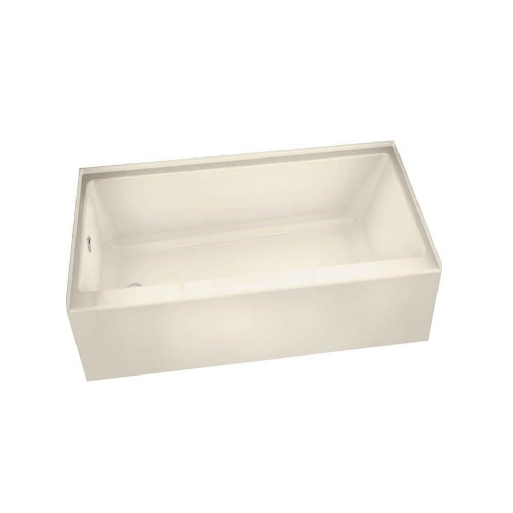 Rubix 6030 Acrylic Alcove Left-Hand Drain Bathtub in Bone