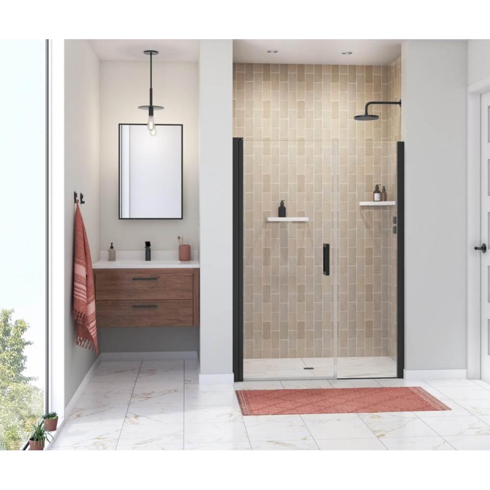 Manhattan 49-51 x 68 in. 6 mm Pivot Shower Door for Alcove Installation with Clear glass & Squ