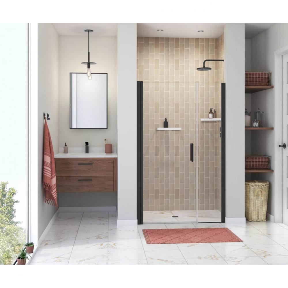 Manhattan 45-47 x 68 in. 6 mm Pivot Shower Door for Alcove Installation with Clear glass & Rou