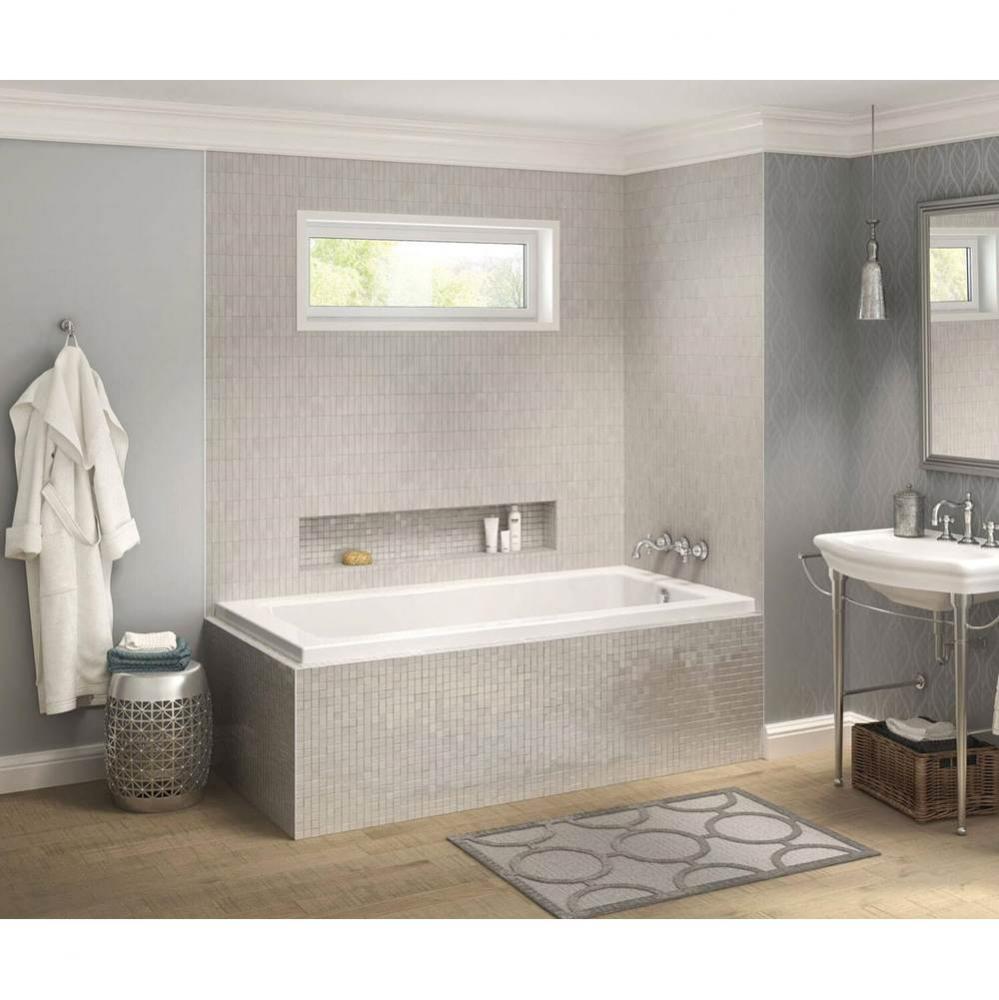 Pose 7242 IF Acrylic Corner Right Left-Hand Drain Bathtub in White