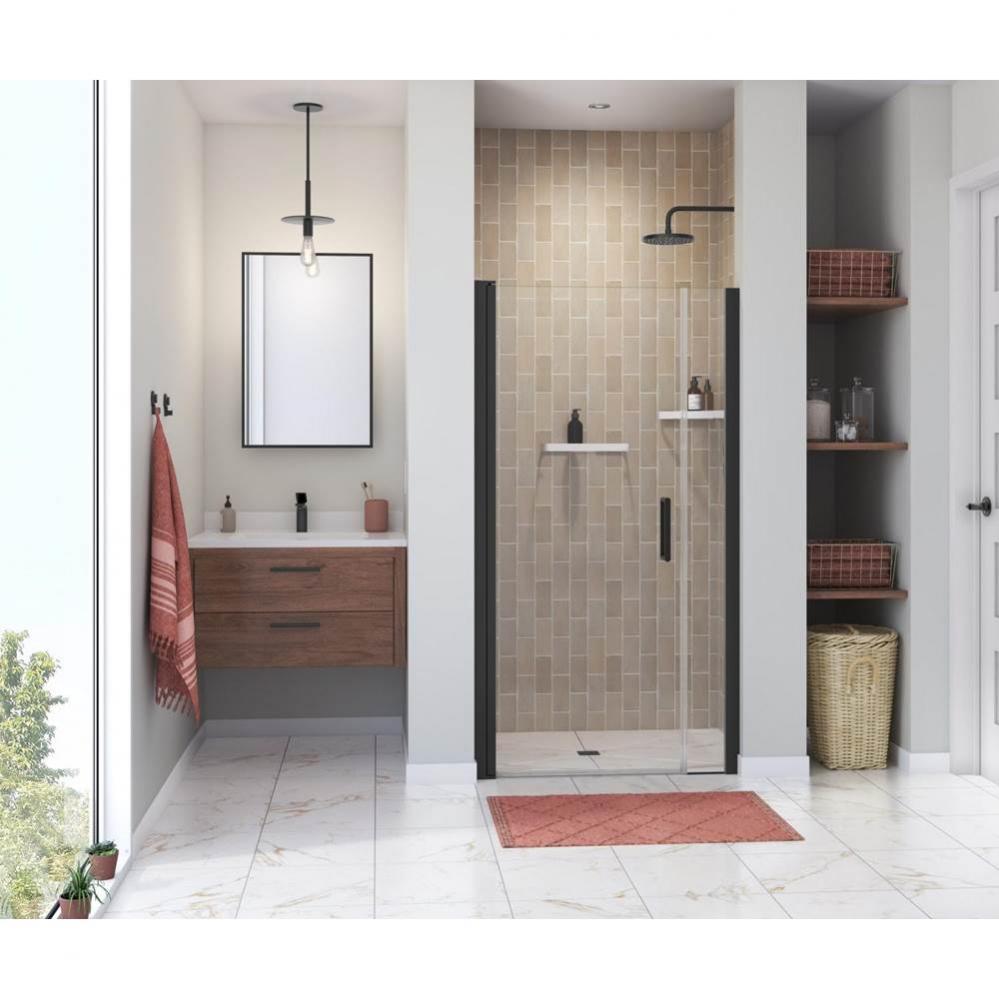 Manhattan 37-39 x 68 in. 6 mm Pivot Shower Door for Alcove Installation with Clear glass & Rou