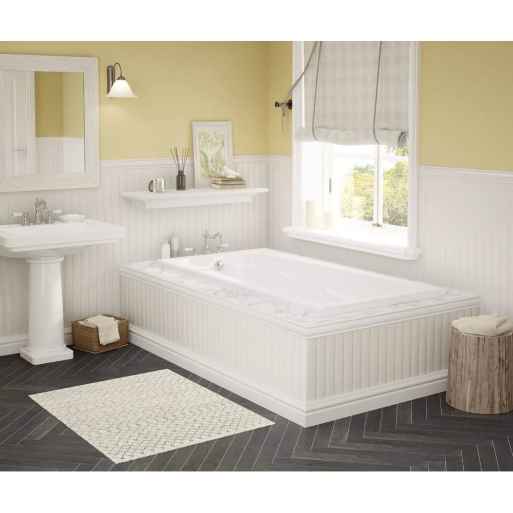 Timeless 72 x 36 Acrylic Alcove End Drain Bathtub in White