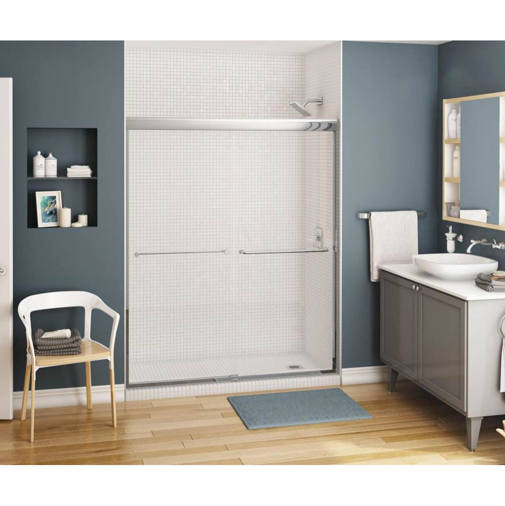 Kameleon SC 51-55 x 71 in. 6 mm Bypass Shower Door for Alcove Installation with Clear glass in Chr