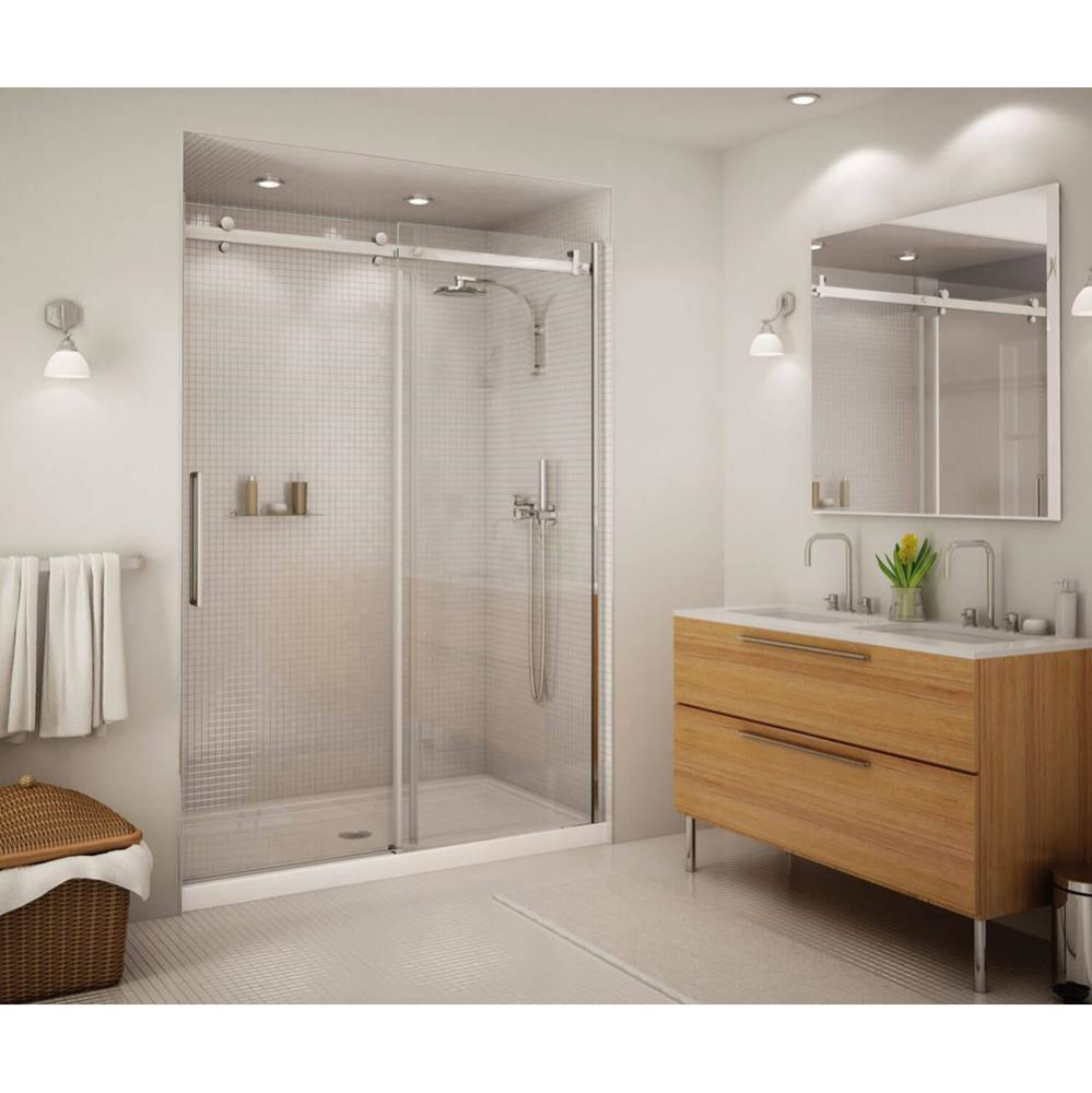 Halo 56.5-59 x 78.75 in. 8mm Sliding Shower Door for Alcove Installation with Clear glass in Chrom