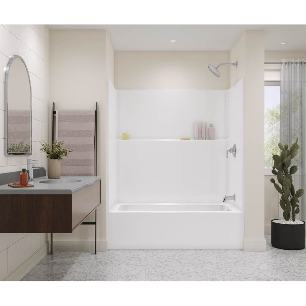 Icon TS6032 AcrylX™ Alcove Right Hand Drain One-Piece Tub Shower in White