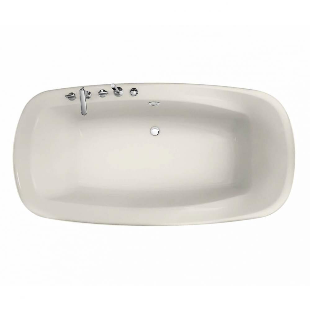 Eterne 7236 Acrylic Drop-in Center Drain Aerofeel Bathtub in Biscuit