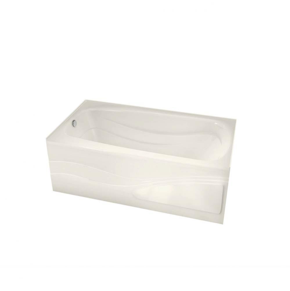 Tenderness 59.875 in. x 31.75 in. Alcove Bathtub with Whirlpool System Left Drain in Biscuit