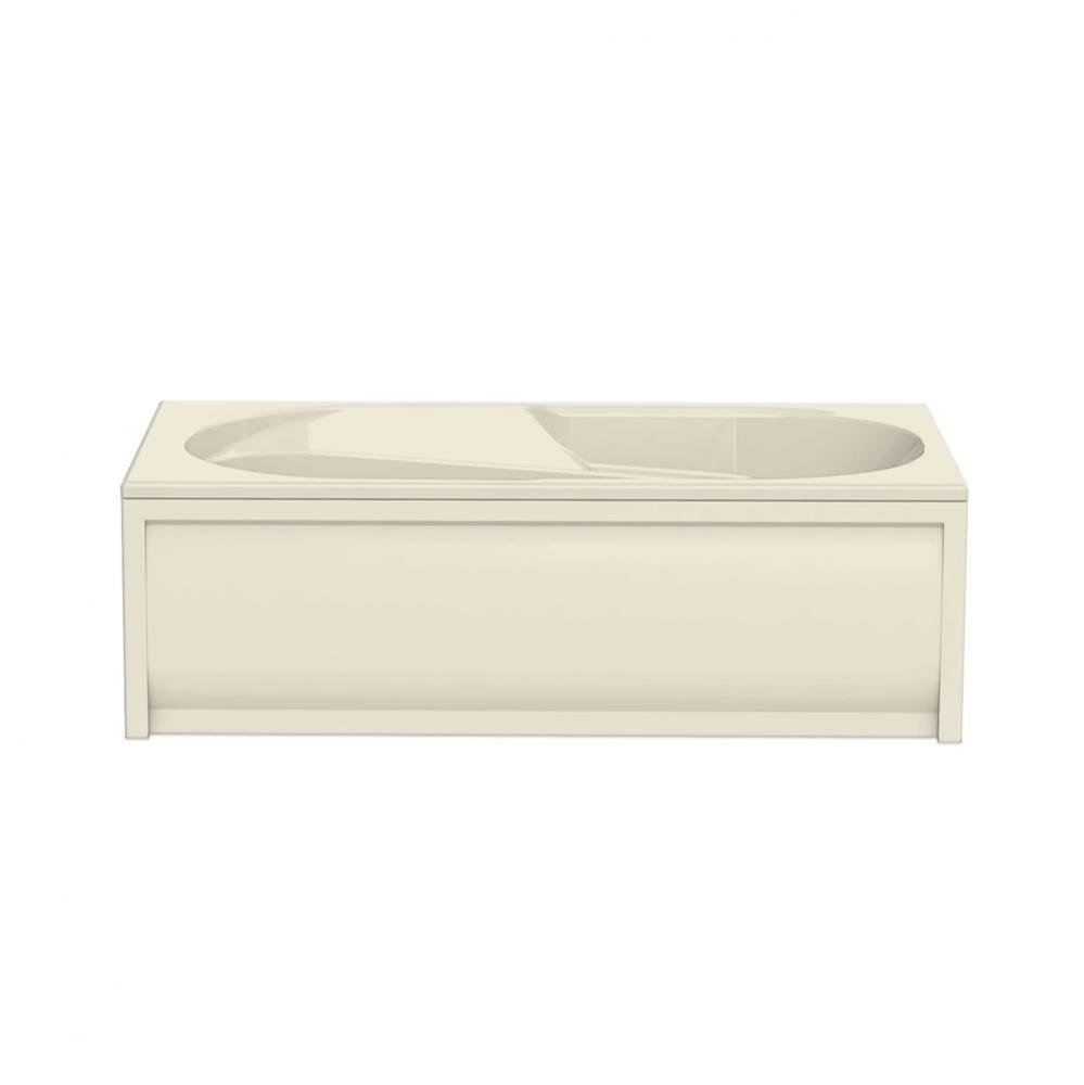 Baccarat 72 x 36 Acrylic Alcove End Drain Hydromax Bathtub in Bone