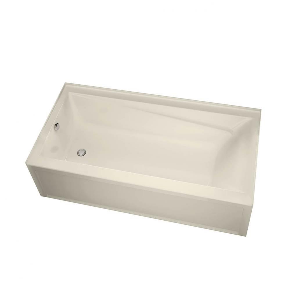 New Town IFS 59.75 in. x 30 in. Alcove Bathtub with Aerosens System Right Drain in Bone