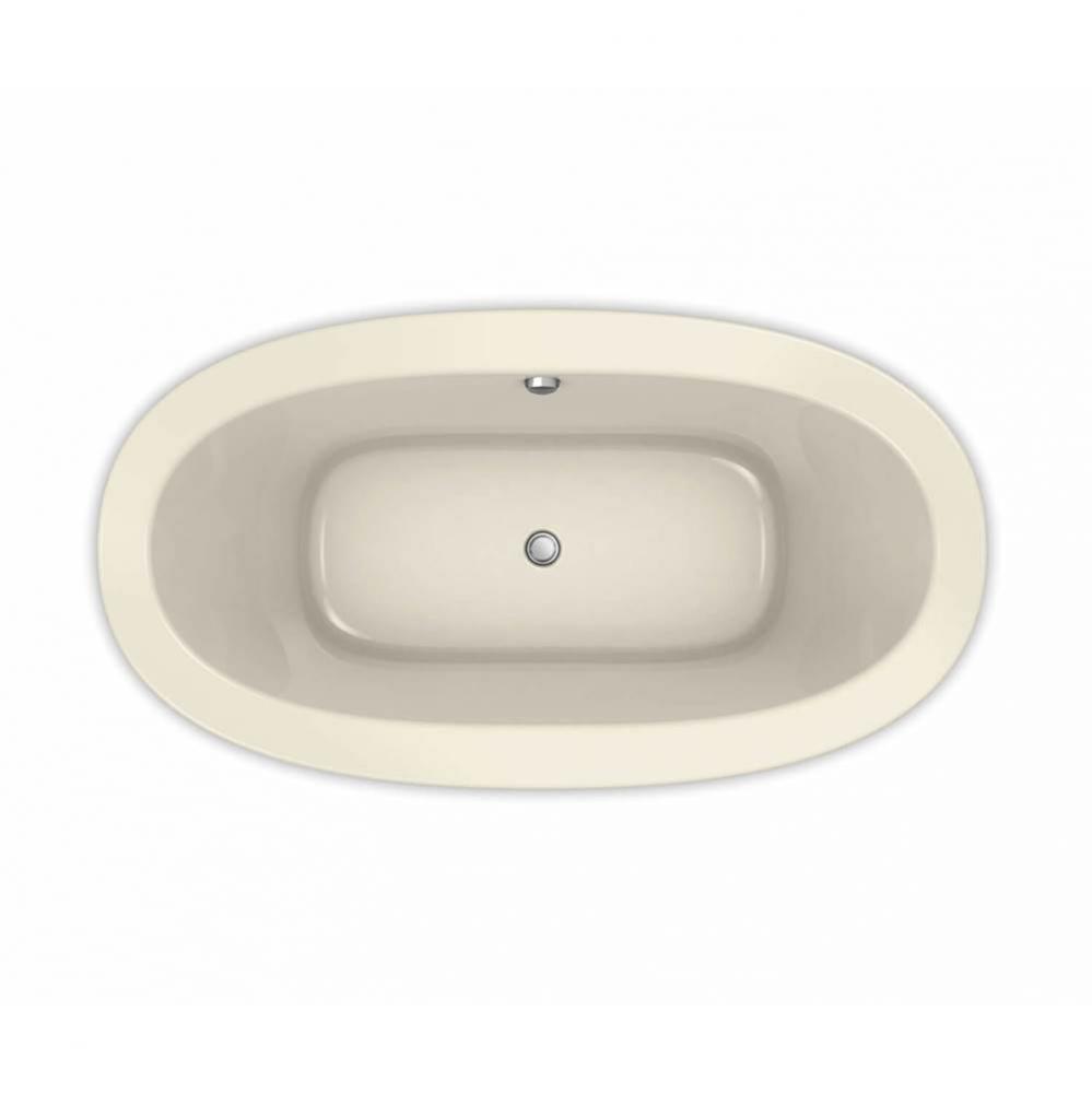 Reverie 66 in. x 36 in. Drop-in Bathtub with Center Drain in Bone