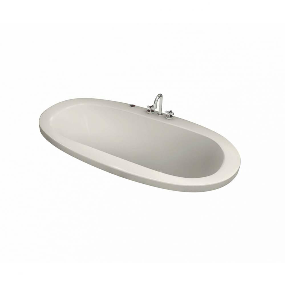 Jazz 66 in. x 36 in. Drop-in Bathtub with Aerofeel System Center Drain in Biscuit