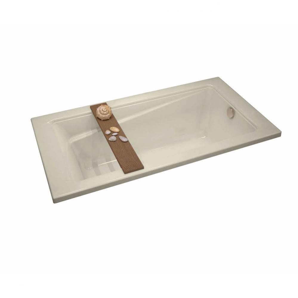 Exhibit 6032 Acrylic Drop-in End Drain Combined Whirlpool & Aeroeffect Bathtub in Bone