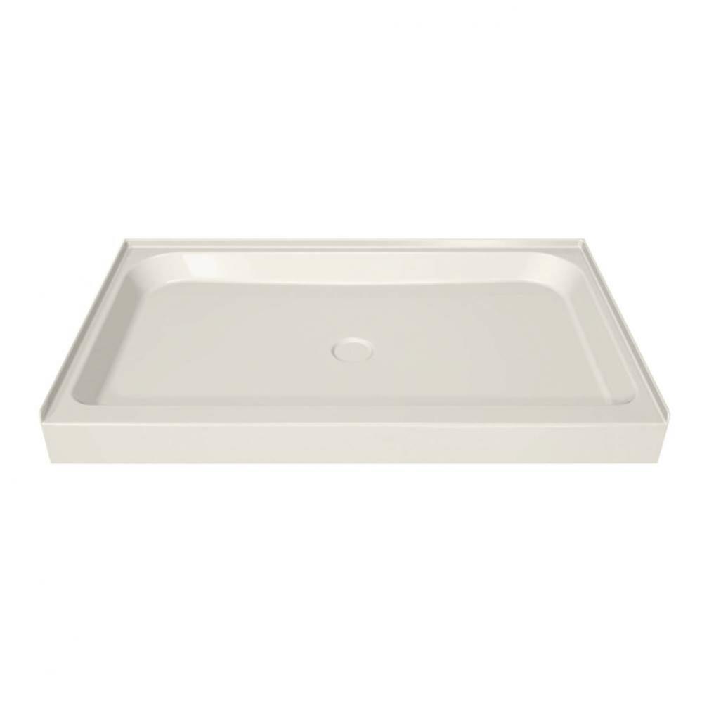 MAAX 59.75 in. x 34.125 in. x 6.125 in. Rectangular Alcove Shower Base with Center Drain in Biscui