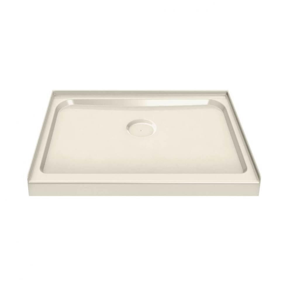 SQ 31.75 in. x 32.125 in. x 4.125 in. Square Alcove Shower Base with Center Drain in Bone