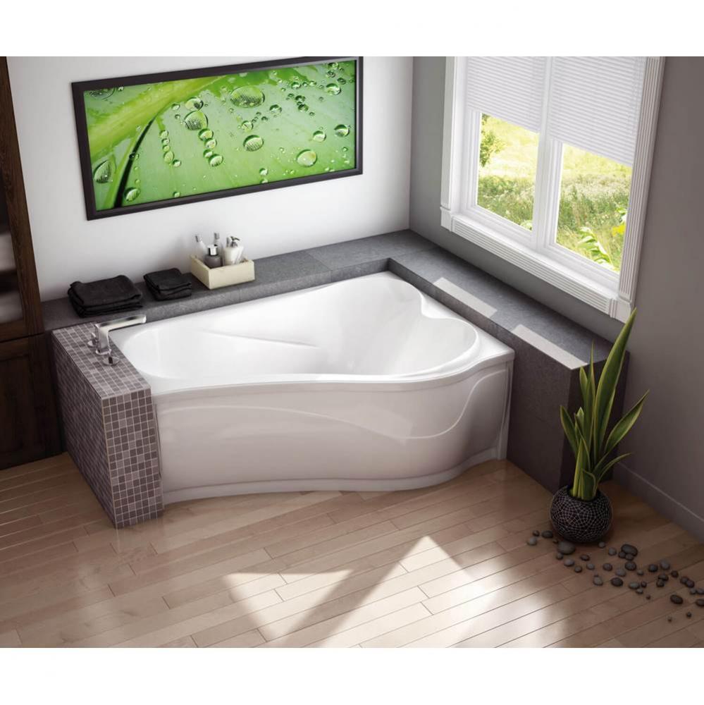 Murmur ASY 59.875 in. x 42.875 in. Drop-in Bathtub with Hydrosens System Right Drain in White