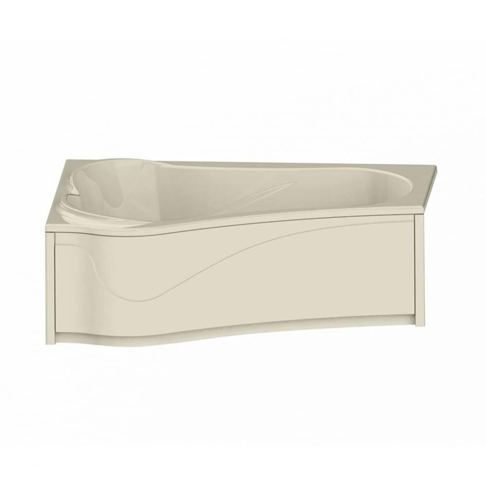 Murmur ASY 59.875 in. x 42.875 in. Drop-in Bathtub with Hydrosens System Left Drain in Bone