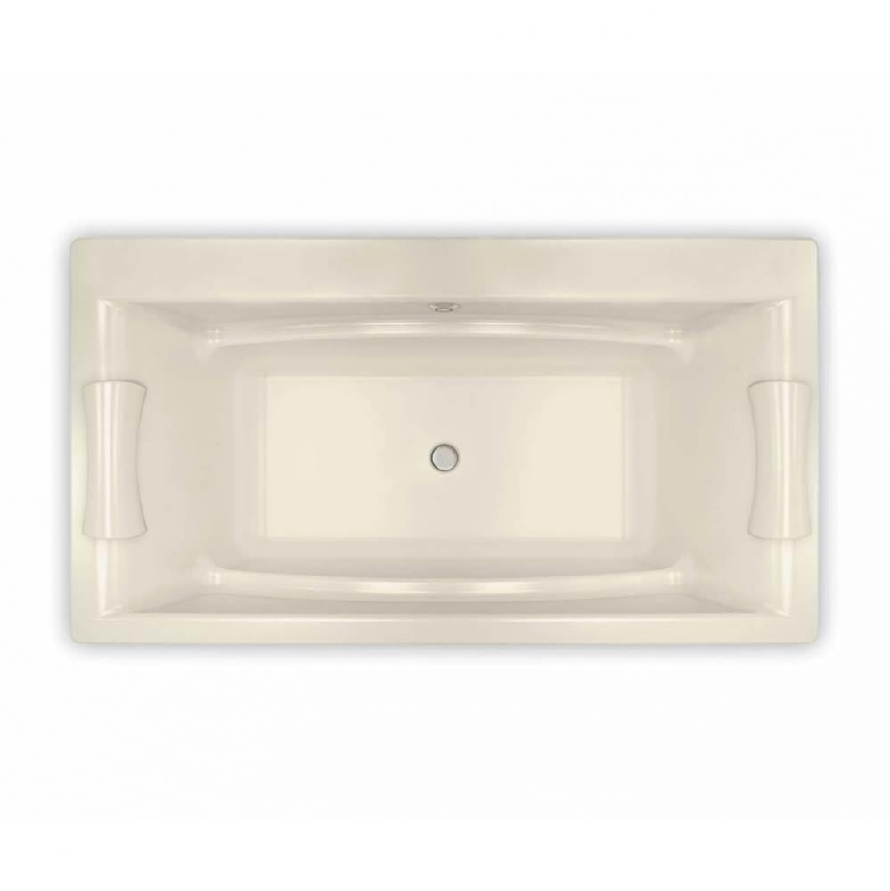 Optik C 66 in. x 36 in. Drop-in Bathtub with Hydrofeel System Center Drain in Bone