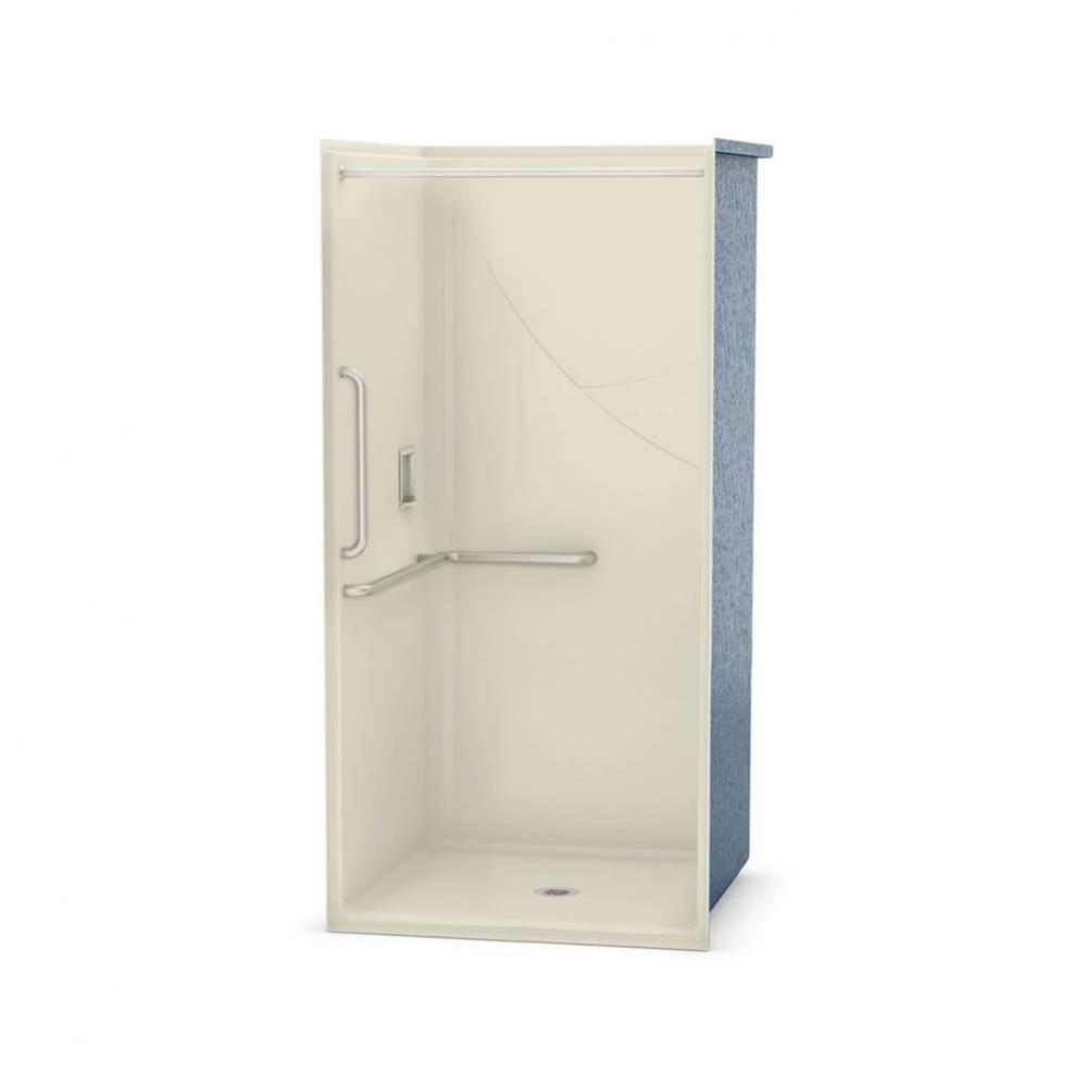 OPS-3636-RS L & VERTICAL Grab Bar 36 in. x 36 in. x 76.625 in. 1-piece Shower with No Seat, Ce