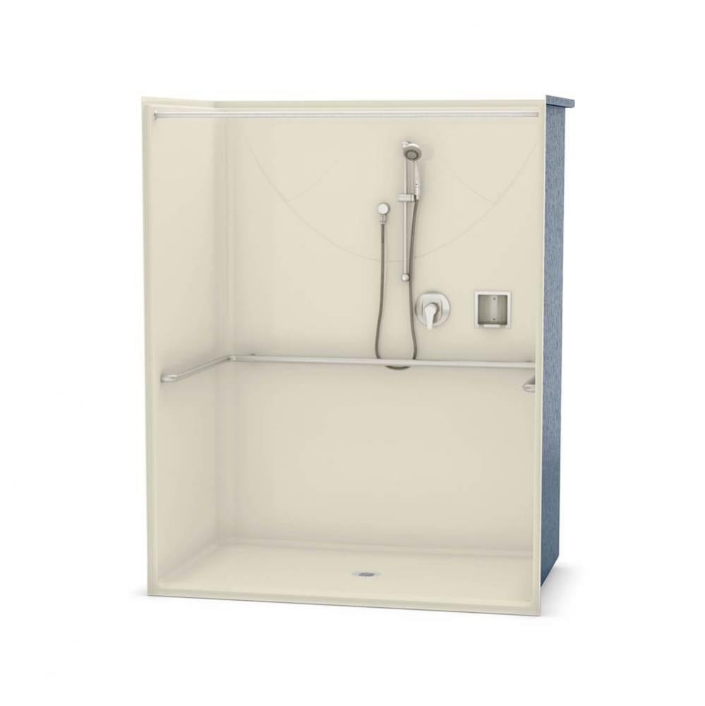 OPS-6036-RS - ADA Compliant (without Seat) 60 in. x 36 in. x 76.625 in. 1-piece Shower with No Sea