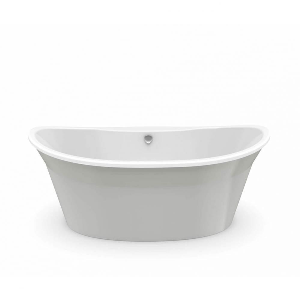 Orchestra 66 in. x 36 in. Freestanding Bathtub with Center Drain in Platinum Grey