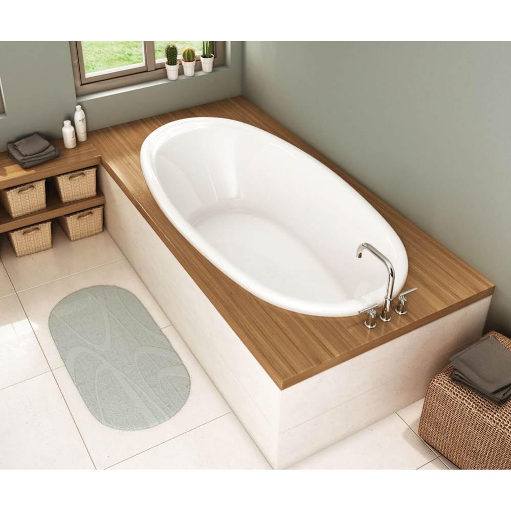 Saturna 72 in. x 36 in. Drop-in Bathtub with Whirlpool System End Drain in White