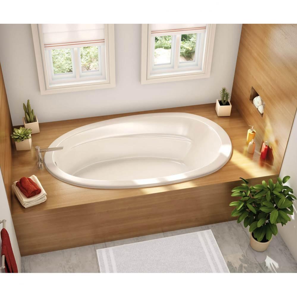 Talma 71.75 in. x 41.125 in. Drop-in Bathtub with Whirlpool System End Drain in White