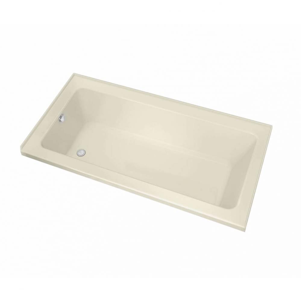 Pose 6030 IF Acrylic Alcove Right-Hand Drain Combined Whirlpool & Aeroeffect Bathtub in Bone