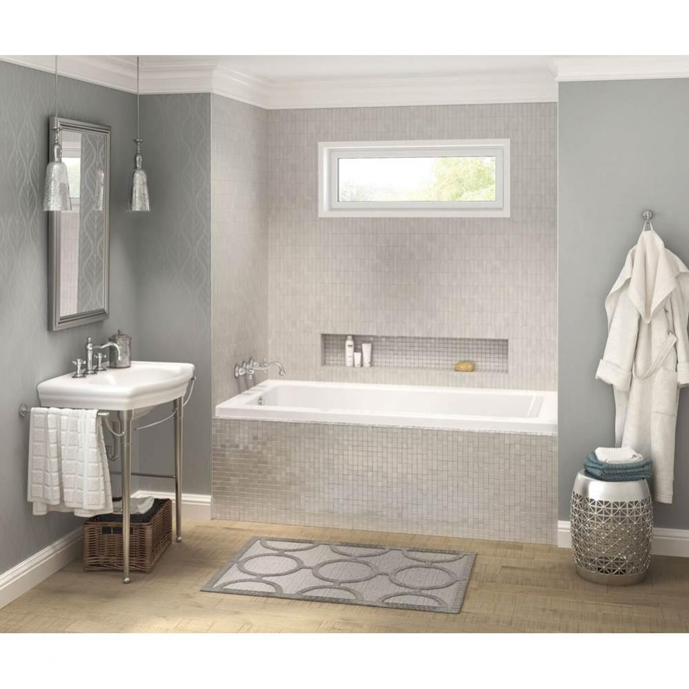 Pose 6032 IF Acrylic Alcove Left-Hand Drain Aeroeffect Bathtub in White