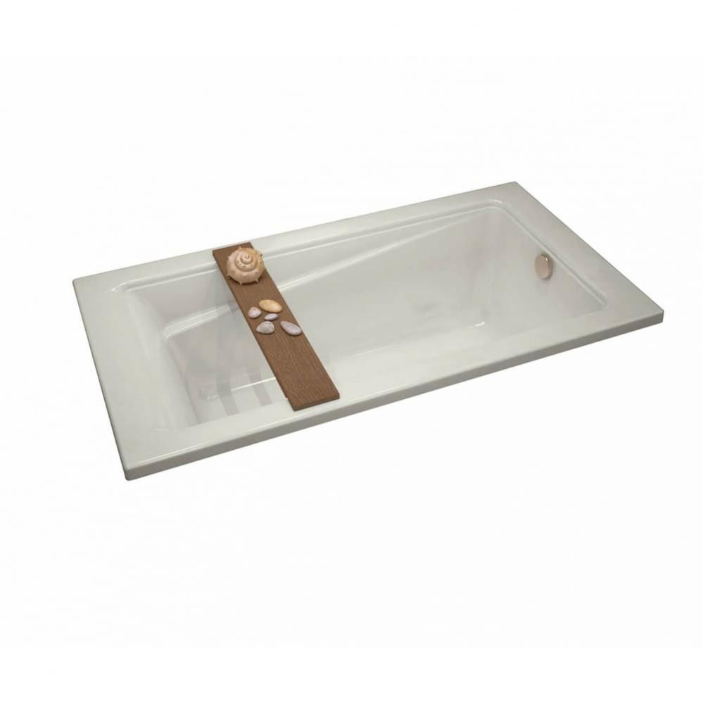 Exhibit 6634 Acrylic Drop-in End Drain Combined Whirlpool & Aeroeffect Bathtub in Biscuit