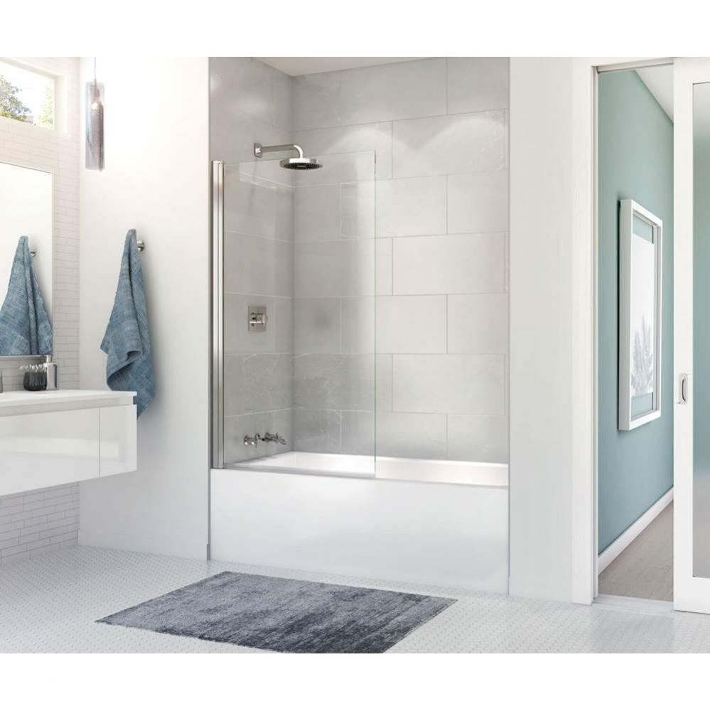 Rubix Access 59.875 in. x 30.125 in. Alcove Bathtub with Left Drain in White