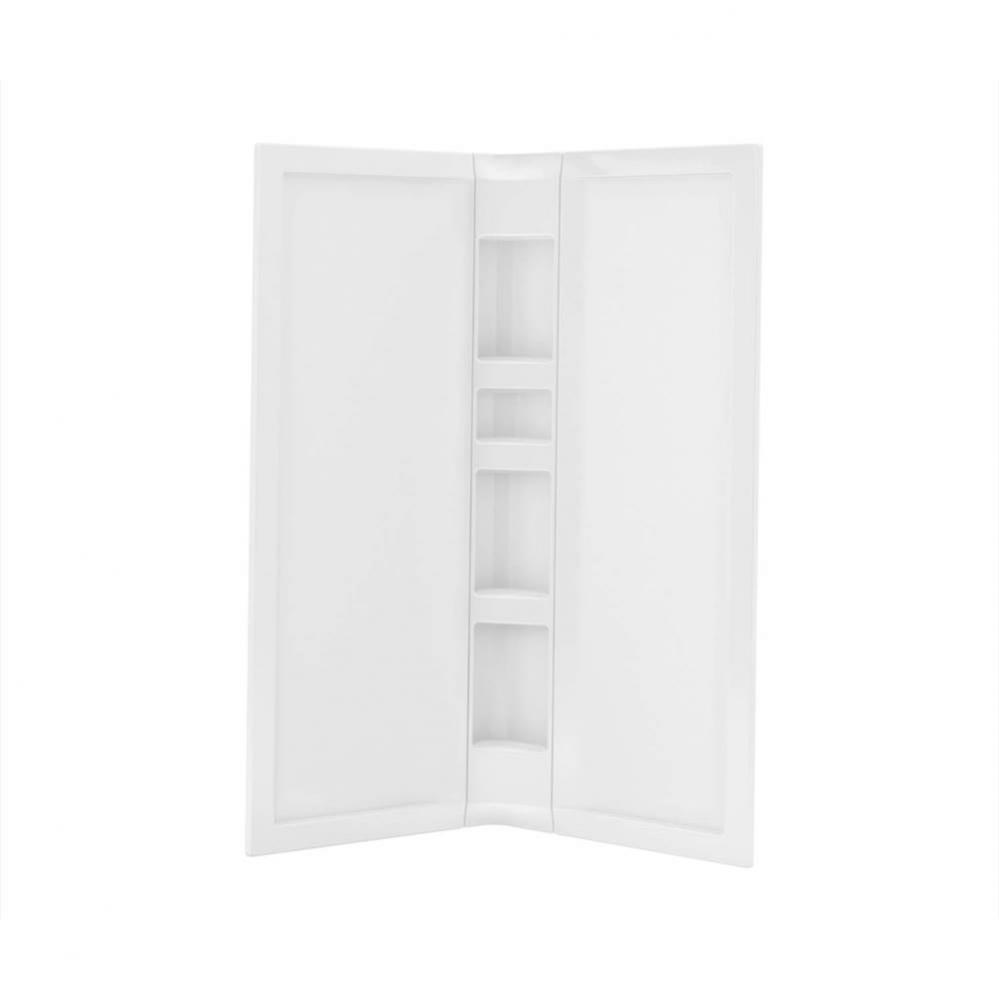 Hana 40.125 in. x 40.125 in. x 75.75 in. Direct to Stud Wall Kit in White