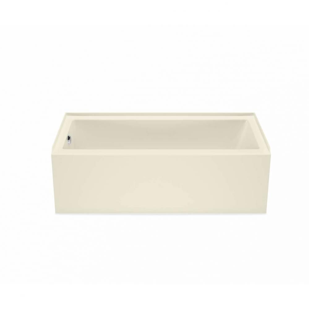 Bosca IFS 59.75 in. x 30 in. Alcove Bathtub with Left Drain in Bone