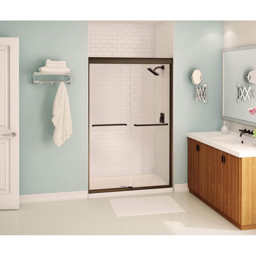 Kameleon SC 40-44 in. x 71 in. Bypass Alcove Shower Door with Clear Glass in Dark Bronze