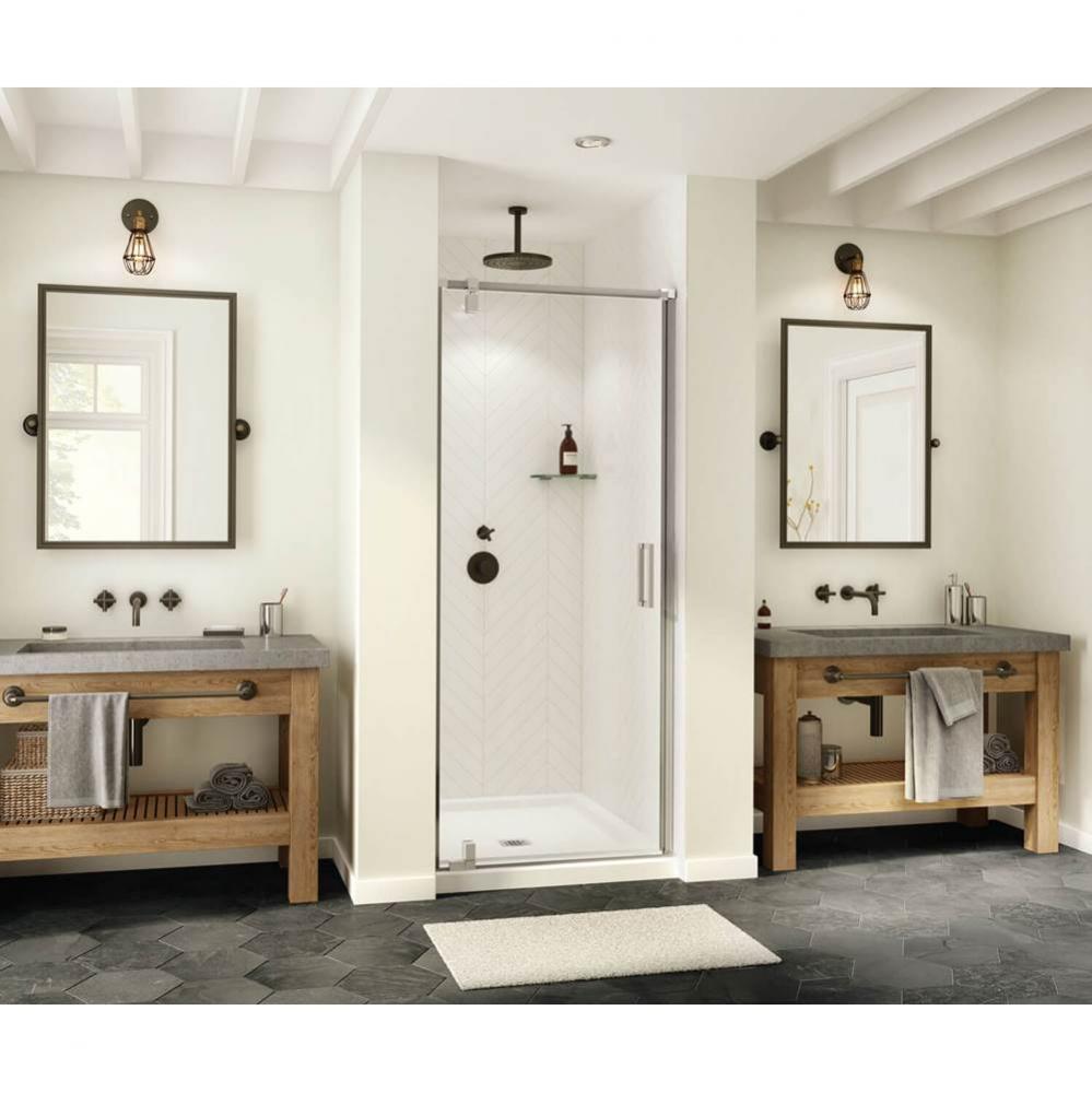 ModulR 32 x 78 in. 8 mm Pivot Shower Door for Alcove Installation with Clear glass in Chrome