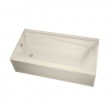 Maax 106183-000-004-100 - Exhibit 7236 IFS Acrylic Alcove Left-Hand Drain Bathtub in Bone