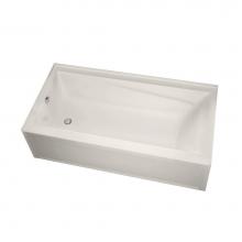 Maax 106173-000-007-112 - Exhibit 6036 IFS AFR Acrylic Alcove Left-Hand Drain Bathtub in Biscuit