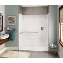 Maax 106041-000-002-101 - OPS-6036 - ADA L-Bar AcrylX Alcove Center Drain One-Piece Shower in White