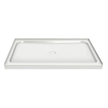 Maax 102002-000-001-000 - Rectangular Base 4834 3 in. Acrylic Alcove Shower Base with Center Drain in White