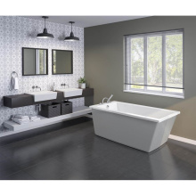 Maax 106426-000-002-106 - Elinor 6032 AcrylX Freestanding End Drain Bathtub in White with Sterling Silver Skirt