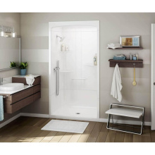 Maax 107004-000-001-003 - ALLIA SHR-4834 Acrylic Alcove Center Drain Three-Piece Shower in White