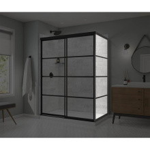 Maax 136561-972-340-000 - Incognito 76 Return Panel for 36 in. Base with Shaker glass in Matte Black